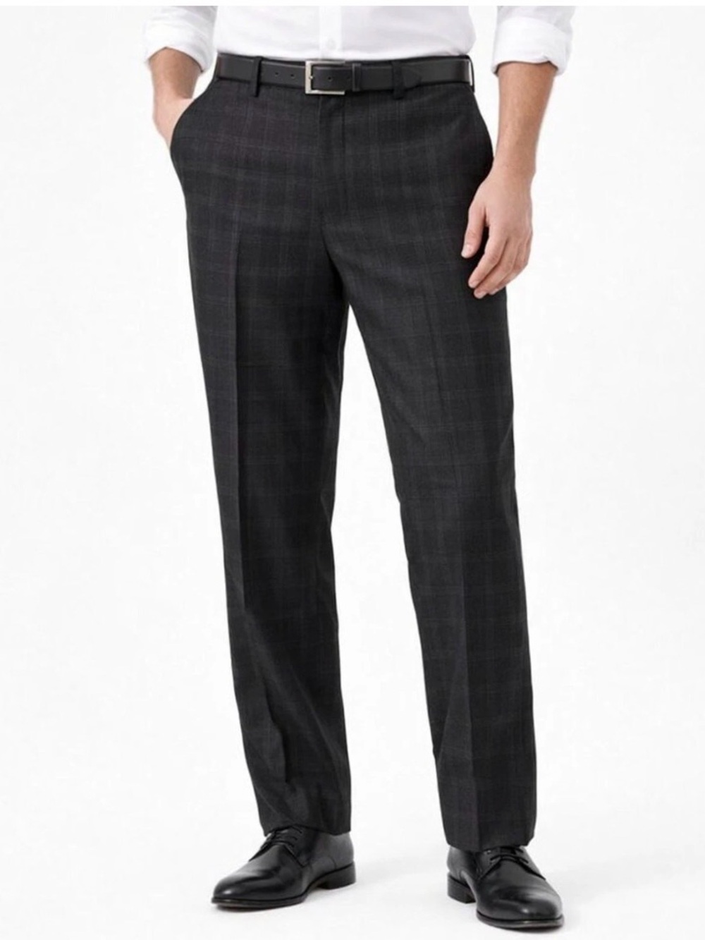 Banana Republic Classic Fit Men's Wool Dress Pants Waist 30/32 Gray Charcoal